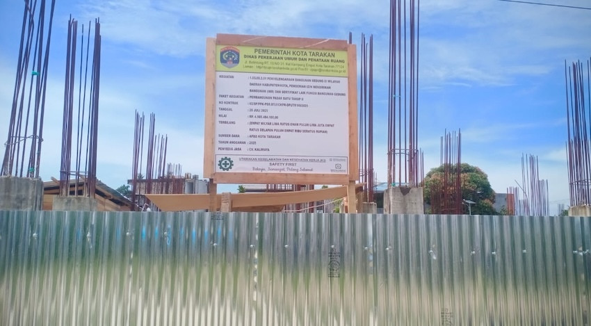 Pemkot Tarakan Suntik Rp4,5 Miliar, Pasar Modern Sebengkok Kembali Digarap